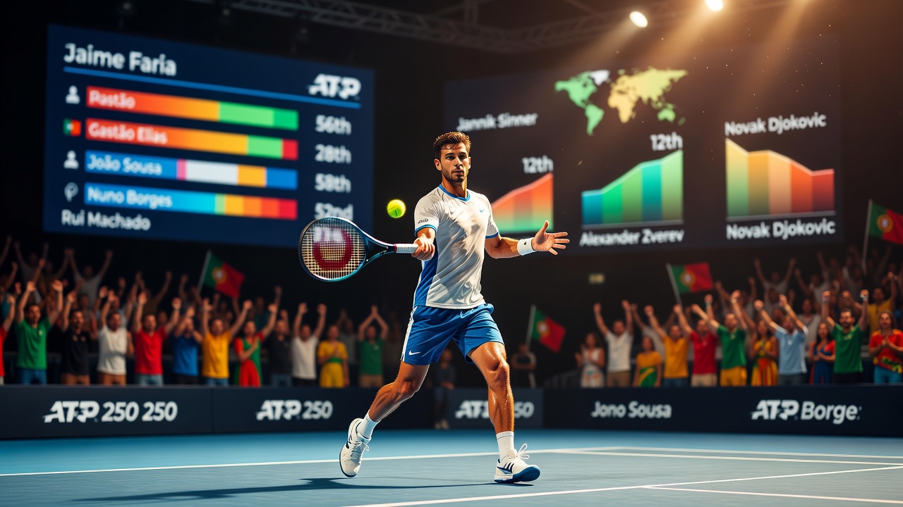 Jaime Faria bate recordes e entra no top-60 do ranking ATP